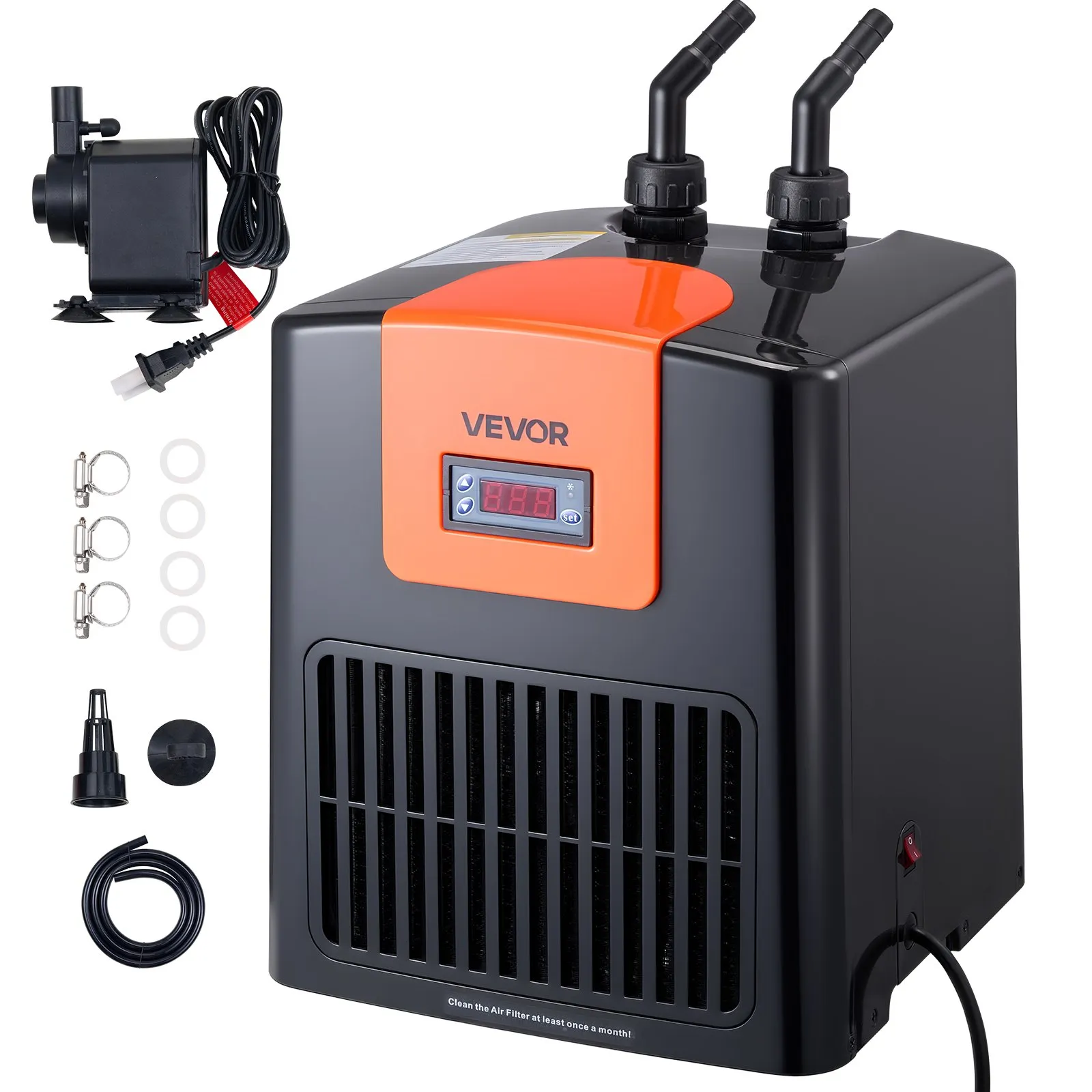 Vevor Aquarium Chiller 52 Gallon 1/10 HP — budget water chiller for cold plunge and hydroponics
