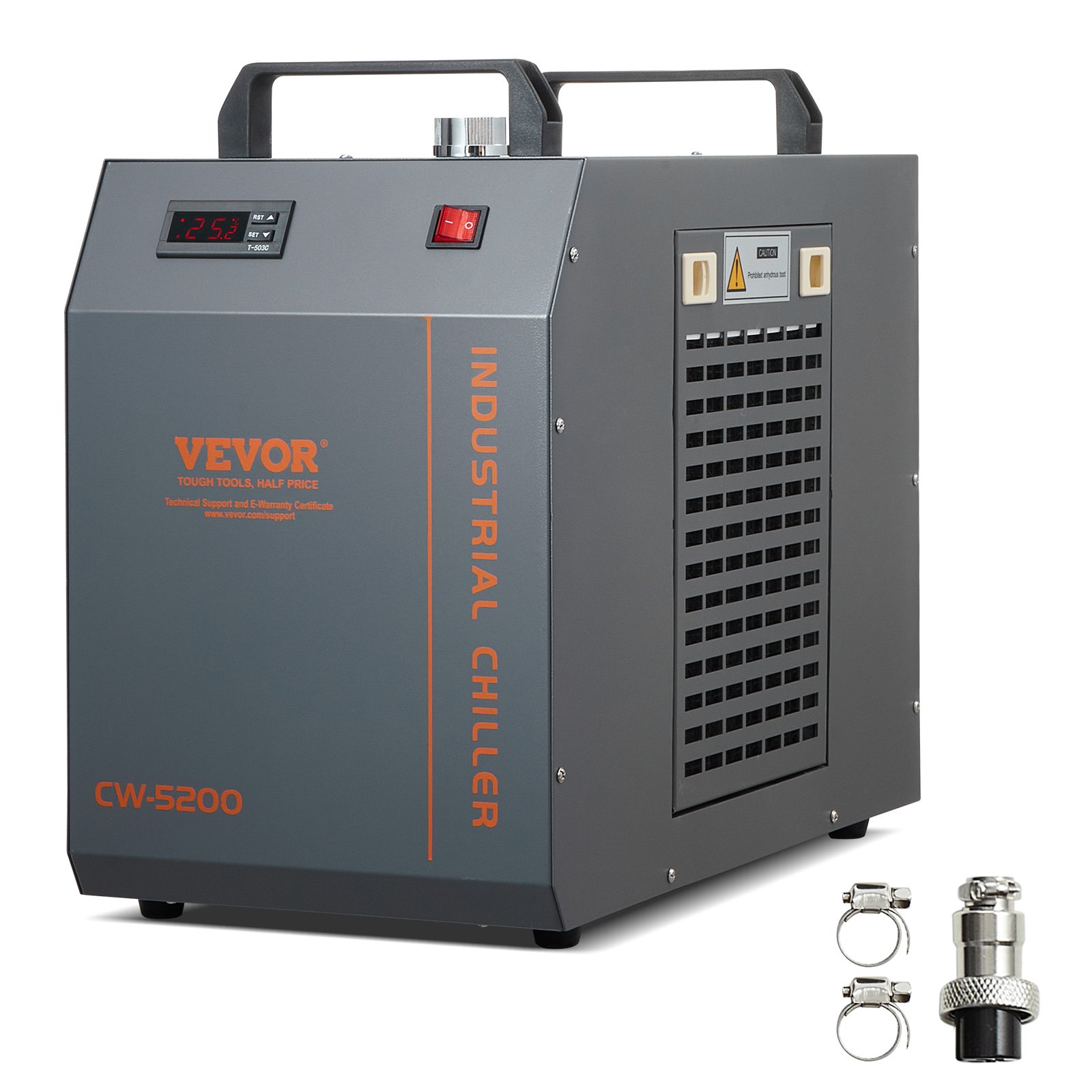 Vevor CW-5200 industrial water chiller for CO2 laser engravers and cutters